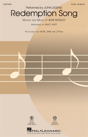 Redemption Song 2-Part Choir Chorpartitur