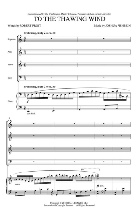 Joshua Fishbein, To the Thawing Wind SATB Chorpartitur