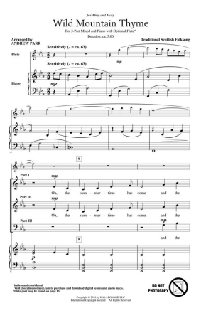 Wild Mountain Thyme 3-Part Choir Chorpartitur
