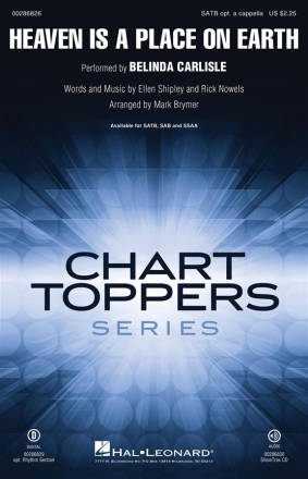 Ellen Shipley_Rick Nowels, Heaven Is a Place on Earth SATB opt. a Cappella Chorpartitur