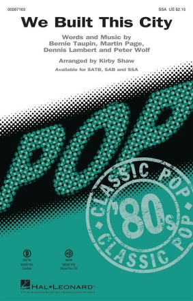 We Built This City for female chorus (SSA) and piano with opt. instrumental accompaniment chorus score