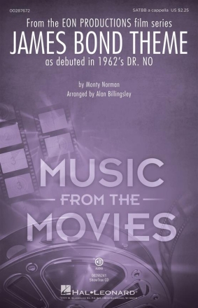 Monty Norman, James Bond Theme SATBB a Cappella Chorpartitur
