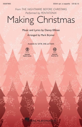 Danny Elfman, Making Christmas SSAA opt. A Cappella Chorpartitur