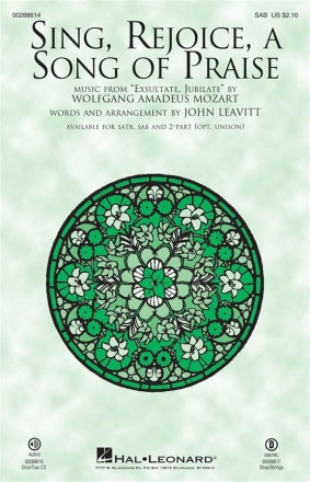 Wolfgang Amadeus Mozart, Sing, Rejoice, a Song of Praise SAB Chorpartitur