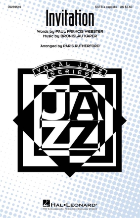 Bronislau Kaper_Paul Francis Webster, Invitation SATB a Cappella Chorpartitur