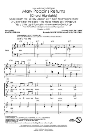 Marc Shaiman, Mary Poppins Returns (Choral Highlights) 2-Part Choir Chorpartitur