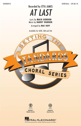At Last SAB and Solo Chorpartitur