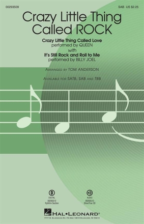 Crazy Little Thing Called ROCK for mixed choir (SAB) and piano choral score
