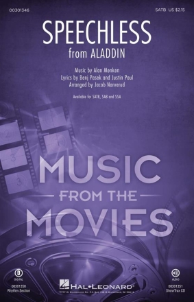 Alan Menken, Speechless (from Aladdin) SATB Chorpartitur