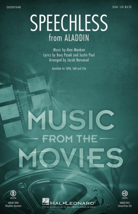 Alan Menken, Speechless (from Aladdin) SSA Chorpartitur