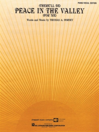 Peace In The Valley For Me Piano and Vocal Blatt