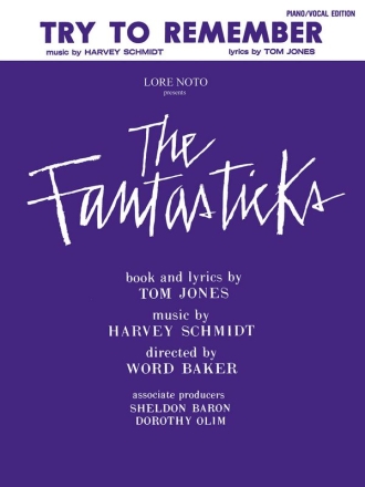 Try To Remember ( From 'The Fantasticks') Piano and Vocal Blatt