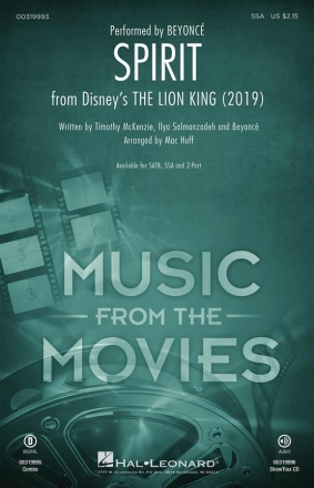 Spirit (from The Lion King 2019) SSA Chorpartitur