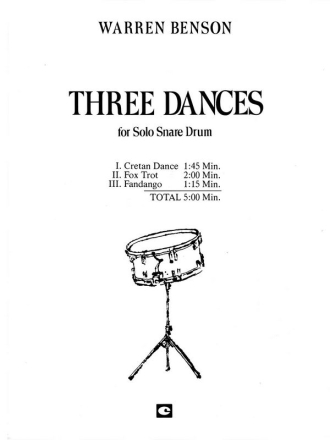 Warren Benson, Three Dances Percussion Buch
