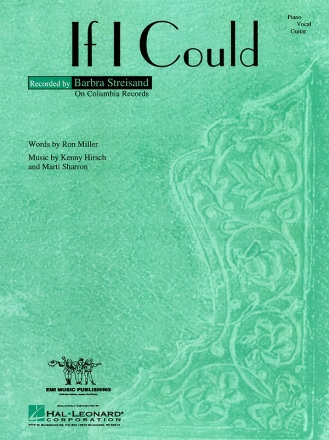 If I Could Piano, Vocal and Guitar Buch