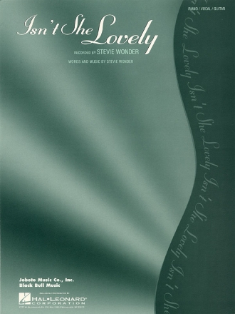 Isn't She Lovely Piano, Vocal and Guitar Buch