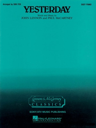 Yesterday Easy Piano Buch