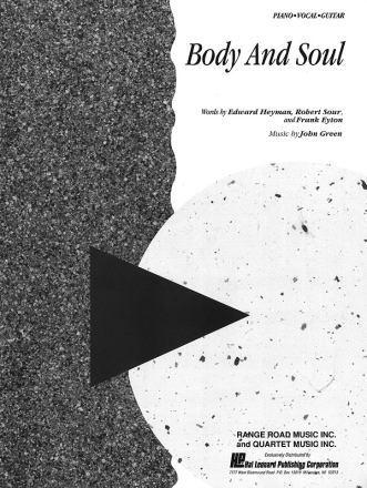 Body and Soul Piano and Vocal Blatt
