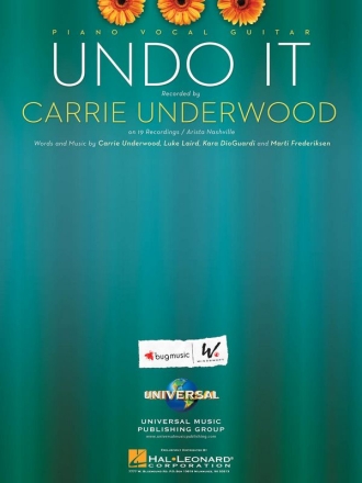 Undo It Piano, Vocal and Guitar Buch