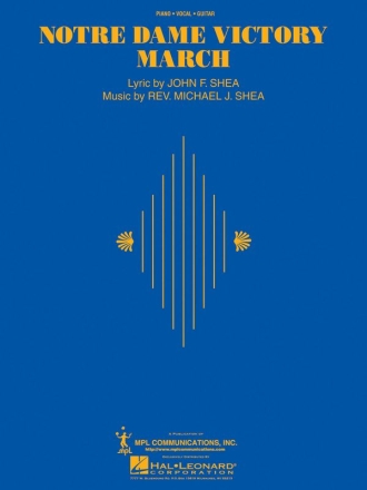 Notre Dame Victory March Piano and Vocal Blatt
