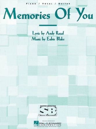 Memories of You Piano, Vocal and Guitar Buch