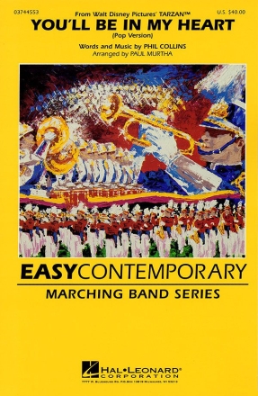 Phil Collins, You'll Be in My Heart (Pop Version) Marching Band Partitur