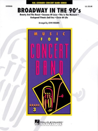 Broadway in the 90's Concert Band/Harmonie Partitur + Stimmen