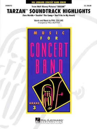Phil Collins, Tarzan Soundtrack Highlights Concert Band/Harmonie Partitur
