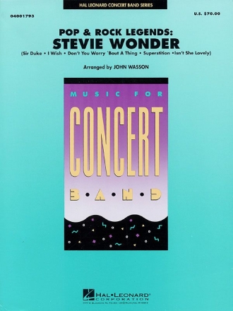 Pop & Rock Legends: Stevie Wonder Concert Band Partitur
