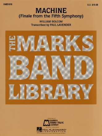 William Bolcom, Machine (Finale from the Fifth Symphony) Concert Band Partitur + Stimmen