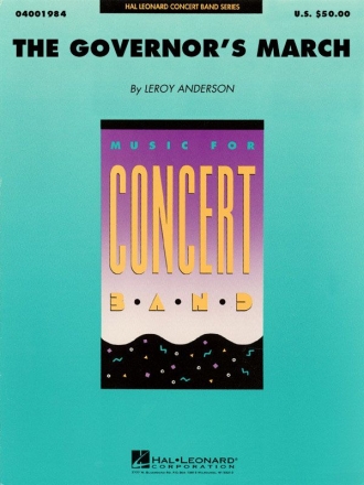 Leroy Anderson, The Governor'S March Concert Band Partitur
