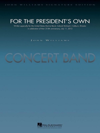 John Williams, For The President's Own Concert Band Partitur