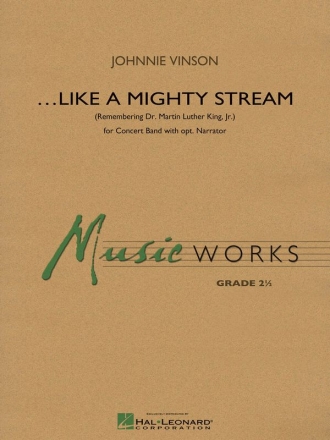 Johnnie Vinson, Like a Mighty Stream Concert Band and Narrator Partitur + Stimmen