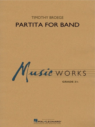 Timothy Broege, Partita for Band Concert Band Partitur + Stimmen
