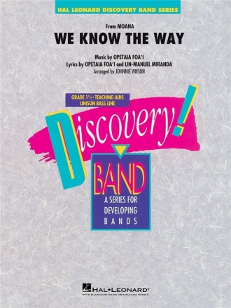 Lin-Manuel Miranda, We Know the Way (from Moana) Concert Band/Harmonie Partitur