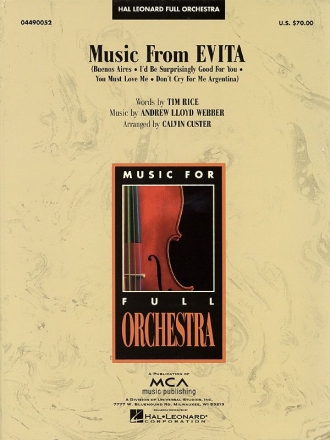 Andrew Lloyd Webber_Tim Rice, Music from Evita Orchestra Partitur