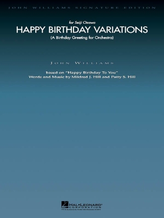 Happy Birthday Variations for orchestra score and parts