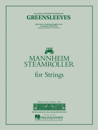 Greensleeves (Mannheim Steamroller) Streichensemble Partitur + Stimmen