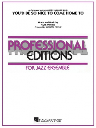 Cole Porter, You'd Be So Nice to Come Home To Jazz Ensemble Partitur