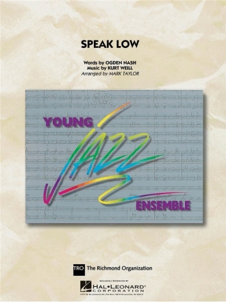 Kurt Weill, Speak Low Jazz Ensemble Partitur