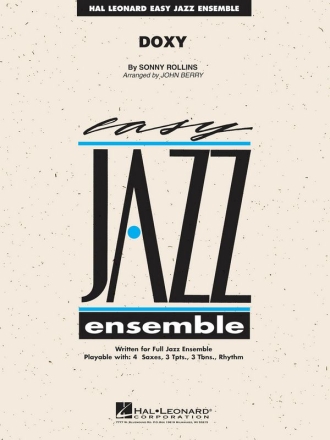 Doxy for easy jazz ensemble score and parts