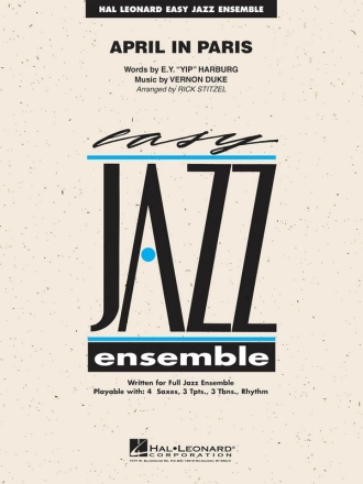 Yip Harburg_Vernon Duke, April in paris Jazz Ensemble Partitur + Stimmen
