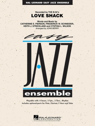 Love Shack Jazz Ensemble Partitur + Stimmen