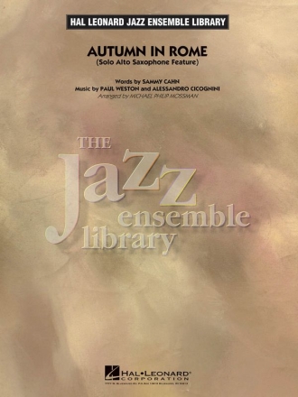 Alessandro Cicognini_Paul Weston_Sammy Cahn, Autumn in Rome Big Band Partitur + Stimmen