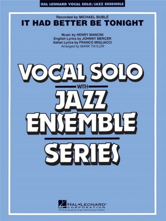 Henry Mancini, It Had Better Be Vocal Solo and Jazz Ensemble Partitur