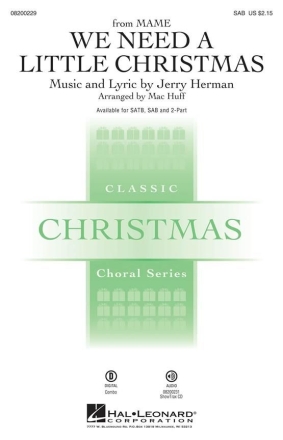 Jerry Herman, We Need a Little Christmas. SAB SAB Chorpartitur
