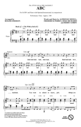 Alphonso Mizzell_Berry Gordy_Deke Richards_Frederick Perren, ABC (IPAK Combo Stimmen-Set