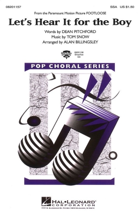 Dean Pitchford, Let's Hear It for the Boy SSA Chorpartitur