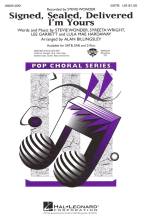 Lee Garrett_Lula Mae Hardaway_Stevie Wonder_Syreeta Wright, Signed, se SATB and Accompaniment Chorpartitur