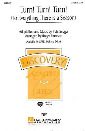 Pete Seeger, Turn, turn, turn SA Chorpartitur